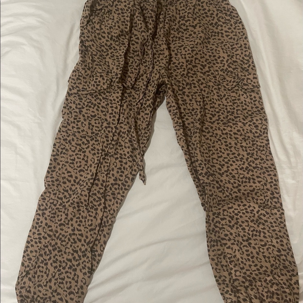 Cheetah print joggers